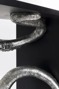 Hot KARE Design Konsola Calmar 124x30 cm czarno-srebrna - KARE