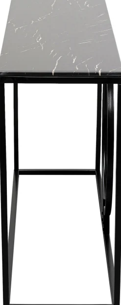 Discount KARE Design Konsola Miami Loft 120x35 cm czarna - blat marmur - KARE