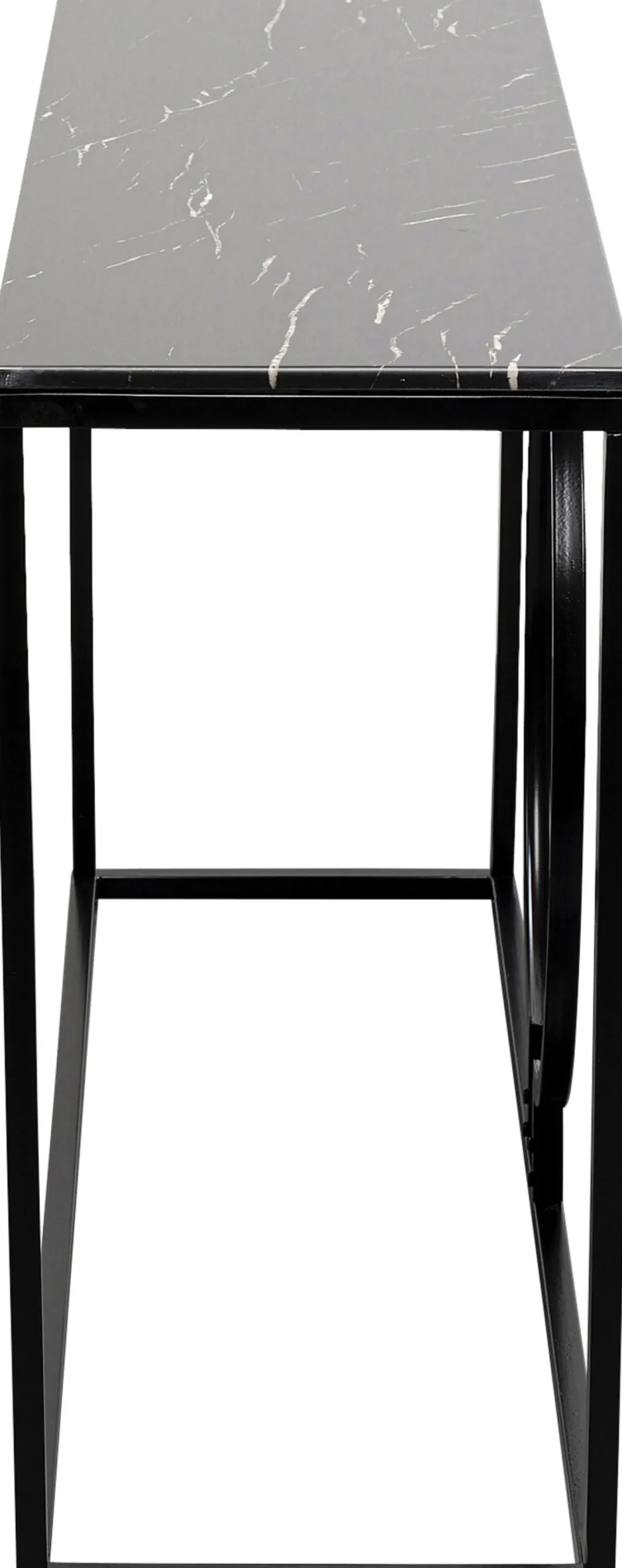 Discount KARE Design Konsola Miami Loft 120x35 cm czarna - blat marmur - KARE