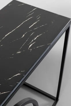 Discount KARE Design Konsola Miami Loft 120x35 cm czarna - blat marmur - KARE