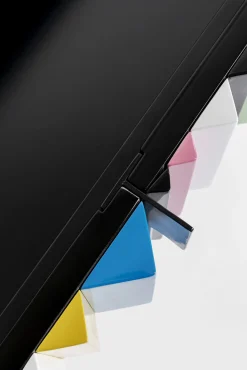 Best KARE Design Konsola z szufladami MDF czarna 136x40 cm front kolorowy - KARE