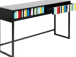 Best KARE Design Konsola z szufladami MDF czarna 136x40 cm front kolorowy - KARE