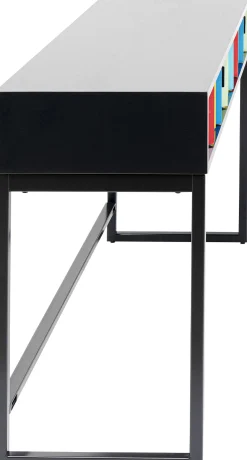 Best KARE Design Konsola z szufladami MDF czarna 136x40 cm front kolorowy - KARE