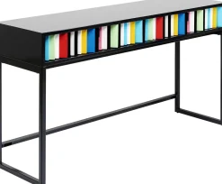 Best KARE Design Konsola z szufladami MDF czarna 136x40 cm front kolorowy - KARE