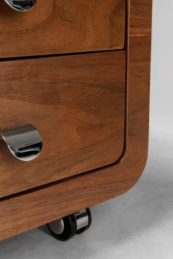 New KARE Design Kontenerek na kółkach z szufladami fornirowany orzech 40x54 cm - KARE