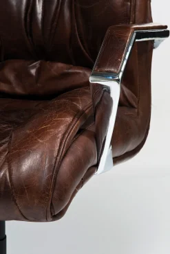 Clearance KARE Design Krzesło biurowe Cigar 62x113 cm brązowe skóra naturalna - KARE