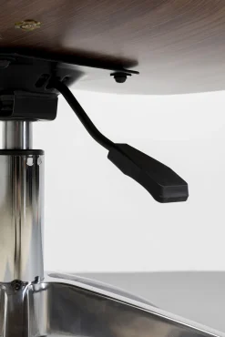 New KARE Design Krzesło biurowe czarne oparcie orzech włoski nogi aluminium 60x100 cm - KARE