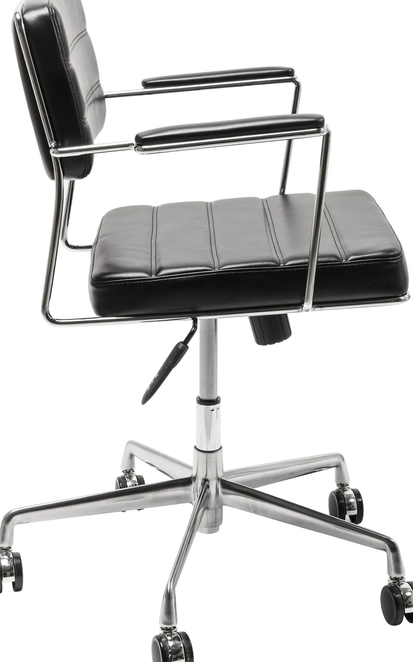 Clearance KARE Design Krzesło biurowe Dottore 44x78 cm czarne ekoskóra - KARE