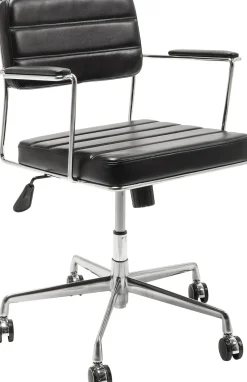 Clearance KARE Design Krzesło biurowe Dottore 44x78 cm czarne ekoskóra - KARE