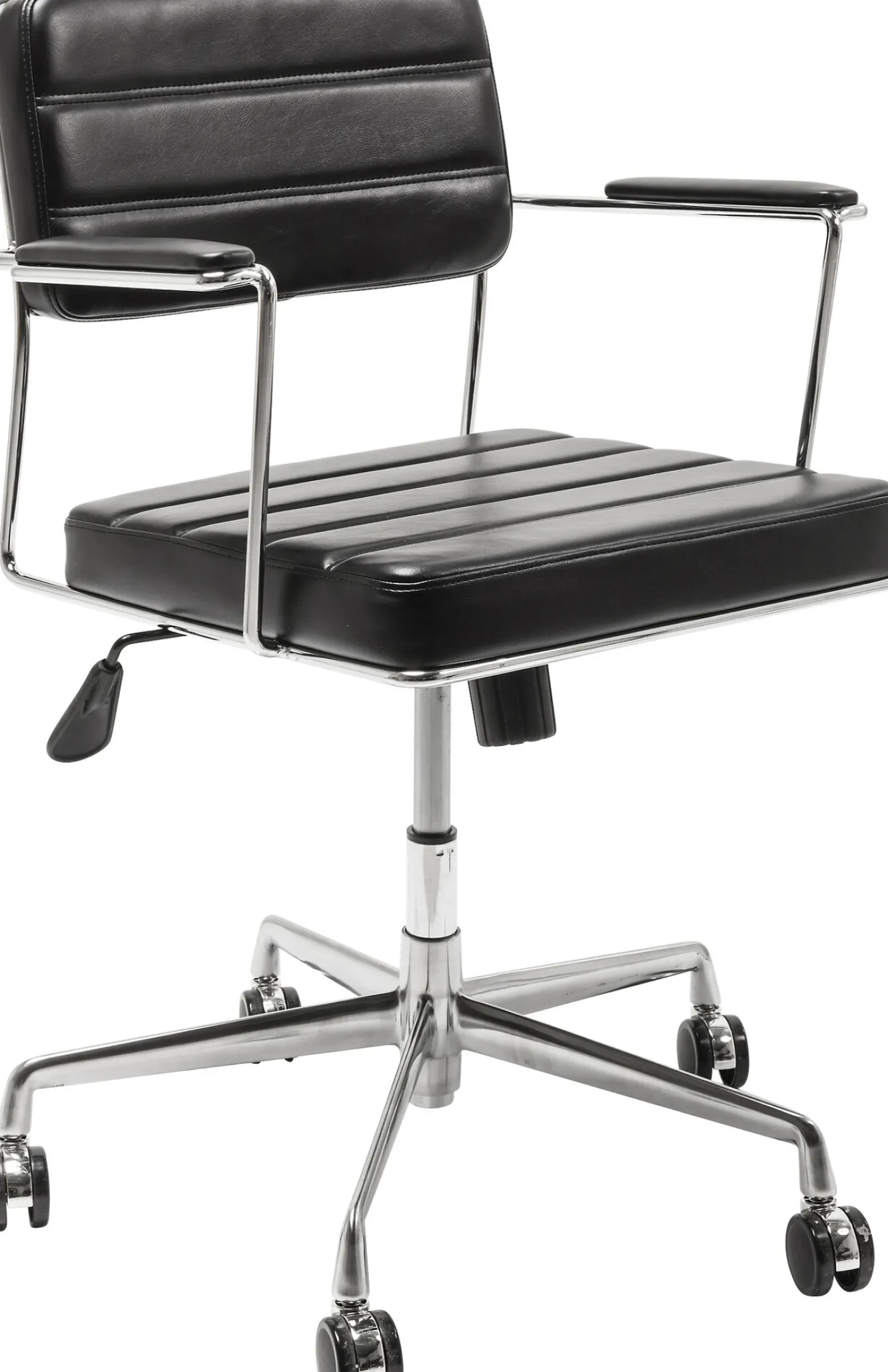 Clearance KARE Design Krzesło biurowe Dottore 44x78 cm czarne ekoskóra - KARE