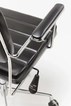 Clearance KARE Design Krzesło biurowe Dottore 44x78 cm czarne ekoskóra - KARE