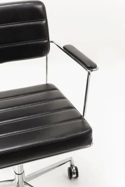 Clearance KARE Design Krzesło biurowe Dottore 44x78 cm czarne ekoskóra - KARE