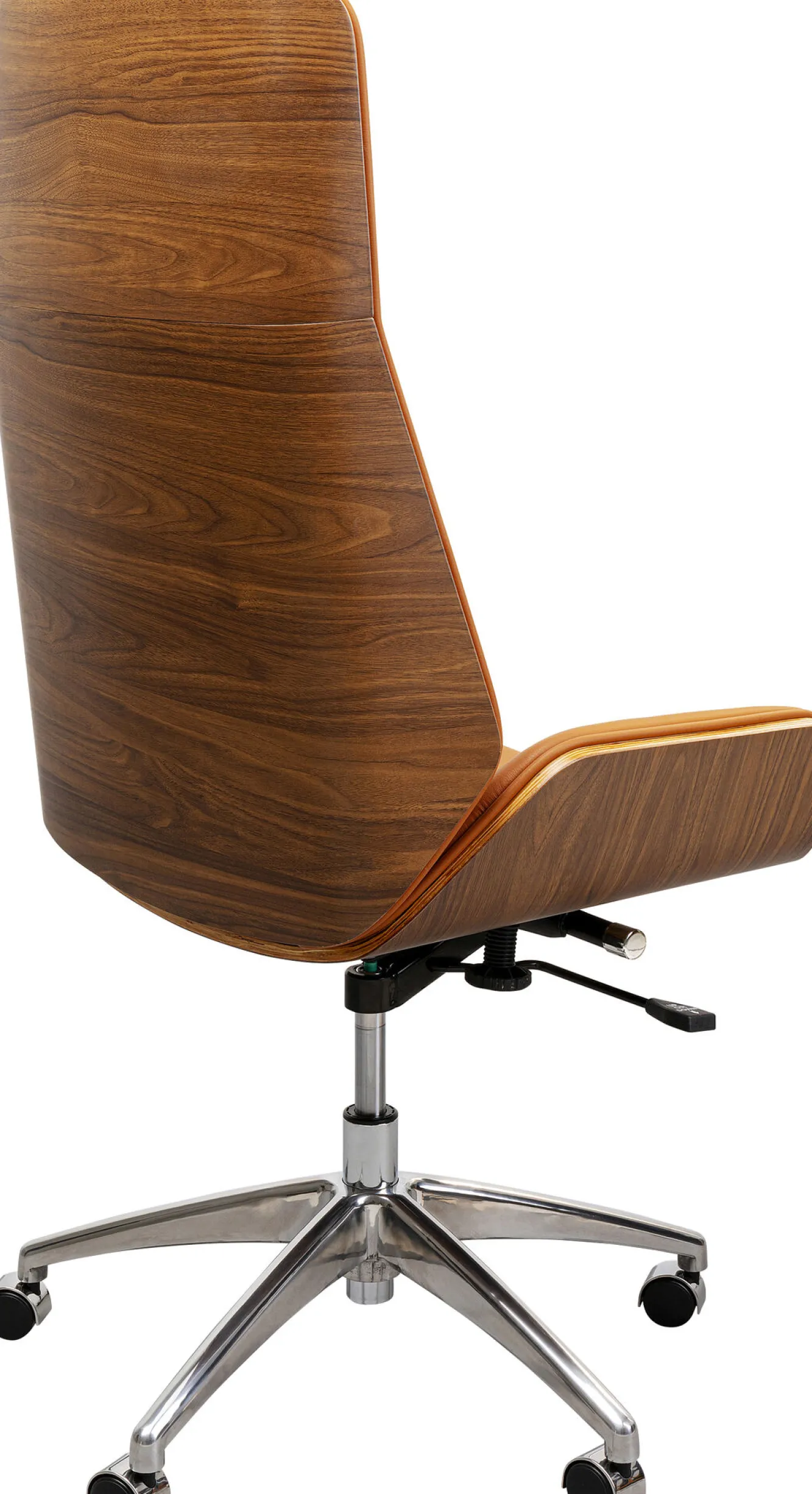 Online KARE Design Krzesło biurowe High Bossy 59x116-124 cm brązowe ekoskóra - KARE