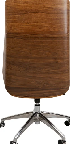 Online KARE Design Krzesło biurowe High Bossy 59x116-124 cm brązowe ekoskóra - KARE