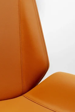 Online KARE Design Krzesło biurowe High Bossy 59x116-124 cm brązowe ekoskóra - KARE