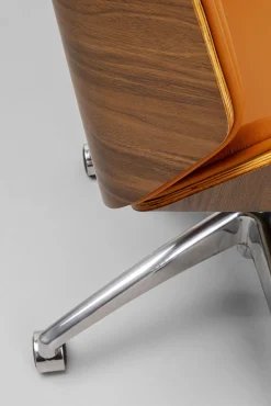 Online KARE Design Krzesło biurowe High Bossy 59x116-124 cm brązowe ekoskóra - KARE