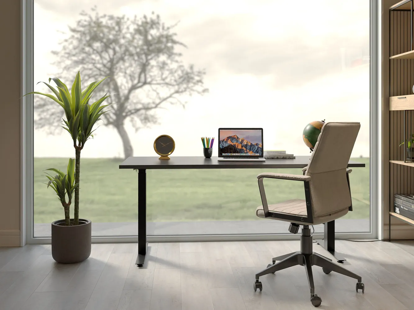 Clearance KARE Design Krzesło biurowe Labora 57x105 cm beżowe - KARE