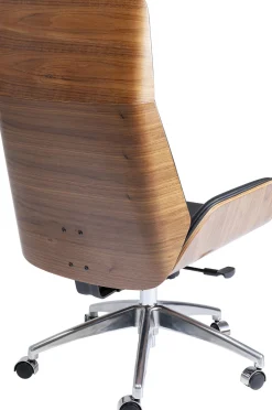 Fashion KARE Design Krzesło biurowe Rouven 59x112 cm czarno-brązowe - KARE