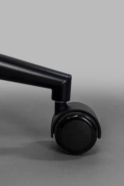 Discount KARE Design Krzesło biurowe z podłokietnikami szaro-naturalne nogi czarne 67x101 cm - KARE