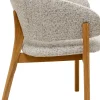 Sale KARE Design Krzesło do jadalni drewno dębowe i tkanina jasnoszara 58x87 cm - KARE