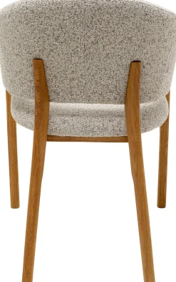 Sale KARE Design Krzesło do jadalni drewno dębowe i tkanina jasnoszara 58x87 cm - KARE