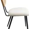 New KARE Design Krzesło do jadalni kremowe oparcie naturalne nogi stalowe 47x81 cm - KARE