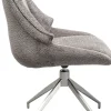 Discount KARE Design Krzesło do jadalni obrotowe szare nogi srebrne stalowe 55x92 cm - KARE