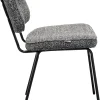 Clearance KARE Design Krzesło do jadalni szara tkanina melanżowa nogi czarne 47x80 cm - KARE
