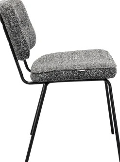 Clearance KARE Design Krzesło do jadalni szara tkanina melanżowa nogi czarne 47x80 cm - KARE