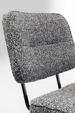 Clearance KARE Design Krzesło do jadalni szara tkanina melanżowa nogi czarne 47x80 cm - KARE