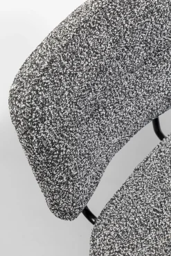 Clearance KARE Design Krzesło do jadalni szara tkanina melanżowa nogi czarne 47x80 cm - KARE