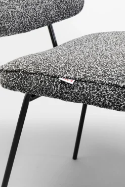 Clearance KARE Design Krzesło do jadalni szara tkanina melanżowa nogi czarne 47x80 cm - KARE