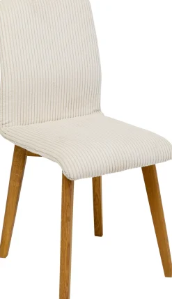 Hot KARE Design Krzesło do jadalni tapicerka kremowa nogi dębowe olejowane 44x92 cm - KARE