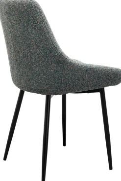 Clearance KARE Design Krzesło do jadalni tkanina melanżowa szara nogi czarne 48x84 cm - KARE