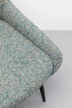 Clearance KARE Design Krzesło do jadalni tkanina melanżowa szara nogi czarne 48x84 cm - KARE