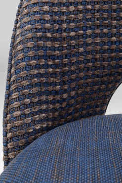 Hot KARE Design Krzesło do salonu tapicerowane niebieskie nogi czarno-złote - KARE