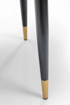 Hot KARE Design Krzesło do salonu tapicerowane niebieskie nogi czarno-złote - KARE