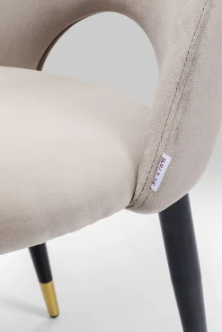 Hot KARE Design Krzesło Iris Velvet 49x84 cm beżowe - KARE