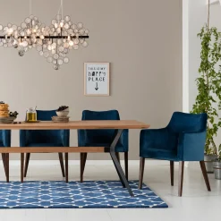 Hot KARE Design Krzesło Mode Velvet 58x87 cm niebieskozielone - KARE