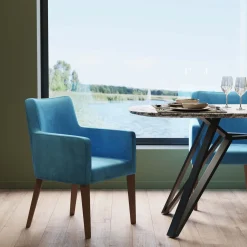 Hot KARE Design Krzesło Mode Velvet 58x87 cm niebieskozielone - KARE