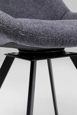 Discount KARE Design Krzesło obrotowe Baron 57x88 cm szare - KARE