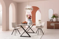 Sale KARE Design Krzesło obrotowe Baron 57x88 cm kremowe - KARE