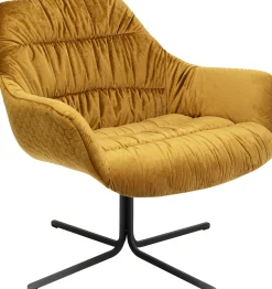 Online KARE Design Krzesło obrotowe Bristol 83x79 cm żółte - KARE