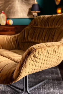 Online KARE Design Krzesło obrotowe Bristol 83x79 cm żółte - KARE