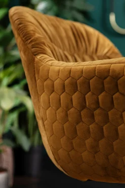 Best KARE Design Krzesło obrotowe Colmar 66x79 cm żółte - KARE