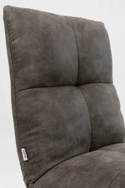 Best KARE Design Krzesło obrotowe pikowane czarne nogi stal 51x92 cm - KARE