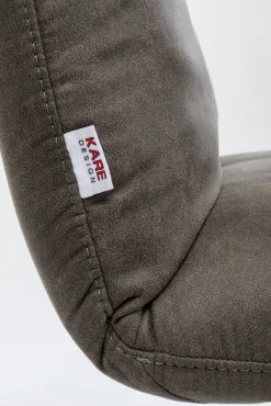 Best KARE Design Krzesło obrotowe pikowane czarne nogi stal 51x92 cm - KARE