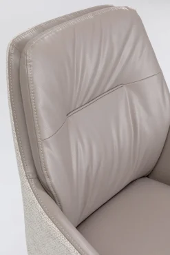 Clearance KARE Design Krzesło obrotowe z podłokietnikami Amira 50x87 cm beżowe - KARE