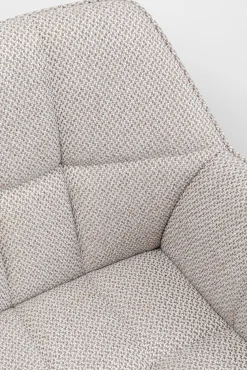 Clearance KARE Design Krzesło obrotowe z podłokietnikami tapicerowane szare nogi czarne 65x85 cm - KARE