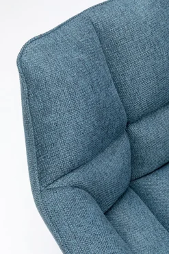 Discount KARE Design Krzesło obrotowe z podłokietnikami tapicerowane zielone nogi czarne 66x84 cm - KARE